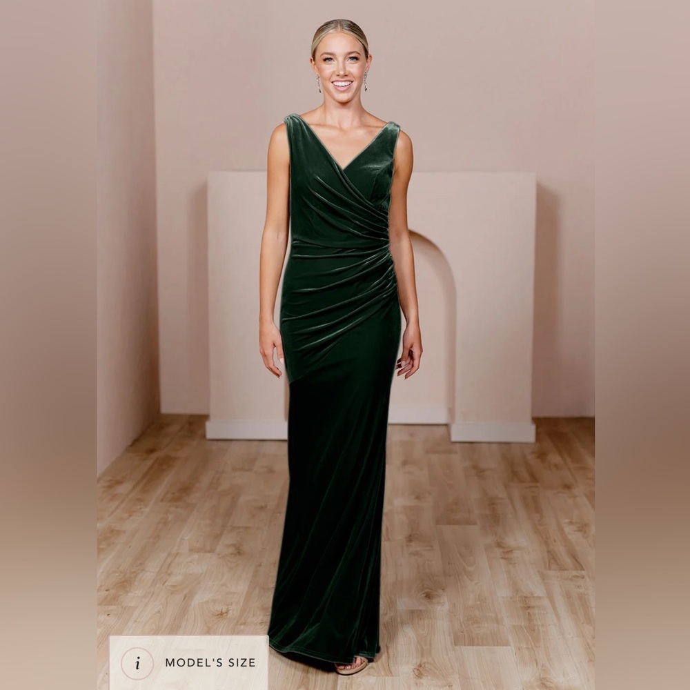 Emerald Green (613) Velvet Dawson Revelry Bridesmaid Dress